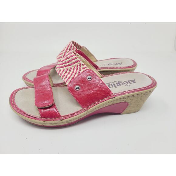 Alegria Lana Lan Pink Sandals Size 37 Size US 7 Leather Beach Summer Resortwear - Picture 2 of 11